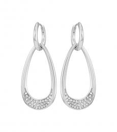 Vince Camuto Silver Crystal Teardrop Dangle Earrings