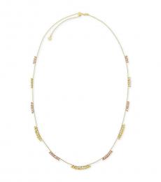 Michael Kors Gold Two-Tone Nugget Bead Necklace