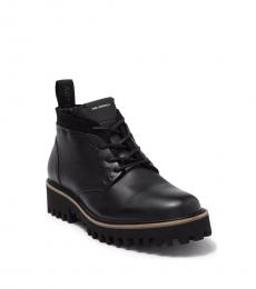 Karl Lagerfeld Black Leather Chukka Boots