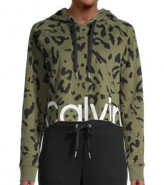 Calvin Klein Bonsai Cropped Cotton-Blend Hoodie