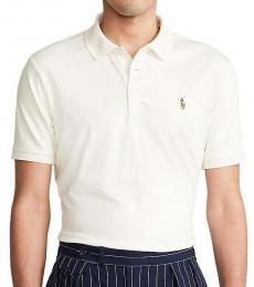 Ralph Lauren White Custom Slim Fit Interlock Polo