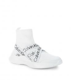 Calvin Klein White Logo Sock Sneakers