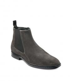 Karl Lagerfeld Grey Suede Chelsea Boots