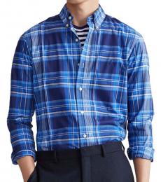 Ralph Lauren Royal Blue Classic Fit Plaid Shirt