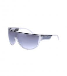 Grey Clear Side Logo Sunglasses