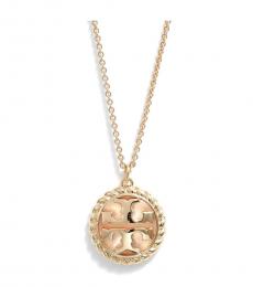Tory Burch Golden Rope Logo Pendant Necklace