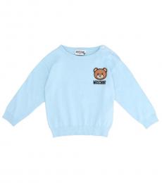 Moschino Baby Boys Light Blue Teddy Sweater