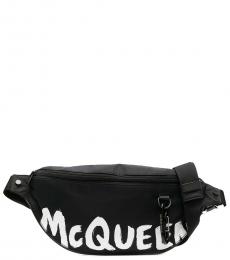 Alexander McQueen Black Logo Large Crossbody Bag