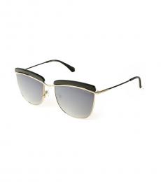Black Upper Brow Bar Sunglasses