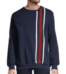 Ben Sherman Navy Blue Vertical-Stripe Sweatshirt