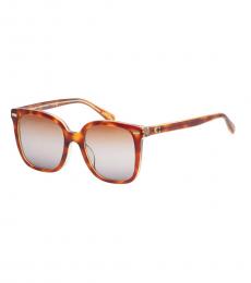 Coach Brown Tortoise Square Sunglasses