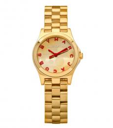 Marc Jacobs Golden Henry Red Hnads Watch