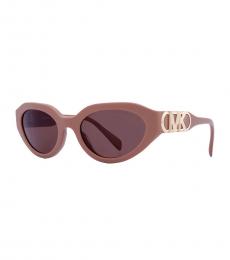 Michael Kors Beige Empire Oval Sunglasses