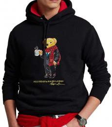 Ralph Lauren Black Polo Bear Print Hoodie