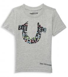 True Religion Little Boys Heather Grey Wave Logo T-Shirt