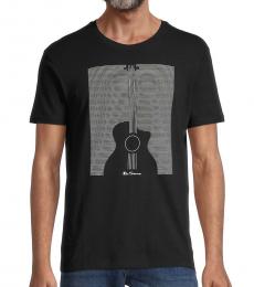 Ben Sherman Black Pinbar Guitar Graphic T-Shirt