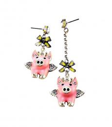 Light Pink Pig Dangle Drop Earrings
