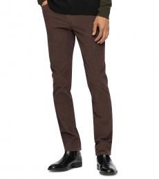 Calvin Klein Medium Brown Slim-Fit Corduroy Pants