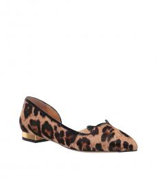 Charlotte Olympia Leopard Print Feline Ballerinas