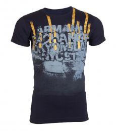 Armani Exchange Navy Blue Slim Fit Logo T-Shirt