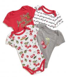 Juicy Couture 4 Piece Short Sleeve Cherry Bodysuits