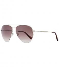 Balenciaga Ruthenium-Havana Aviator Sunglasses