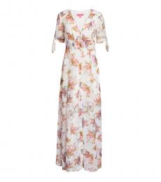 Betsey Johnson Multi-Tie-Sleeve Floral Maxi Dress