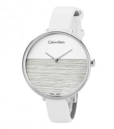 Calvin Klein White Rise White Dial Watch
