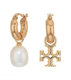 Gold Kira Pearl Mismatched Earrings