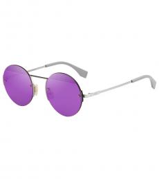 Fendi Violet Pink Multilayer Round Sunglasses