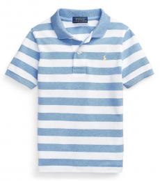Ralph Lauren Little Boys Royal Heather Striped Polo