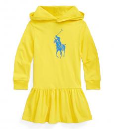 Ralph Lauren Little Girls Yellow Big Pony T-shirt Dress