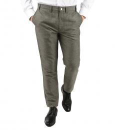Brunello Cucinelli Grey Linen  Wool Leisur Fit Pants