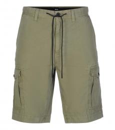 Hugo Boss Olive Tapered Fit Shorts