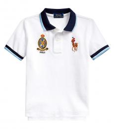 Ralph Lauren Little Boys White Big Pony Crest Polo