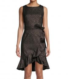 Black Sparkle Ruffle Dress