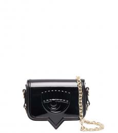 Chiara Ferragni Black Eyelike Mini Crossbody Bag