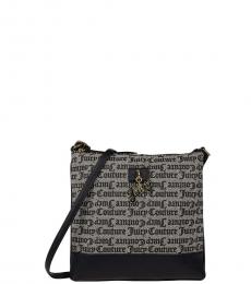 Juicy Couture Black Love Lock Medium Crossbody Bag