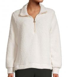 Calvin Klein White Half-Zip Pullover Jacket