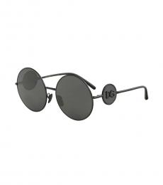 Black Round Logo Sunglasses