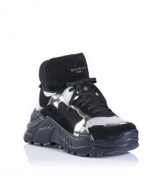 Balmain Black Silver Chunky Sneakers