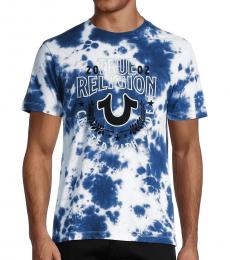 True Religion Blue Tie-Dye Logo T-Shirt
