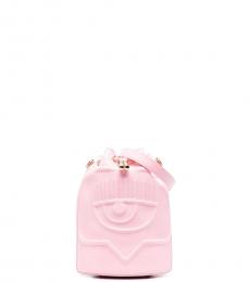 Chiara Ferragni Light Pink Logo Mini Bucket Bag