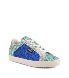 Love Moschino Blue Lace Up Sneakers