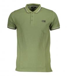 Cavalli Class Olive Logo Detail Polo