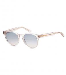 Ferragamo Beige Round Sunglasses