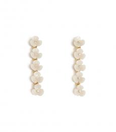 J.Crew White Floral Statement Earrings