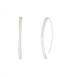 Ralph Lauren Silver Pave Twisted Earrings