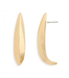 Vince Camuto Golden Curved Bar Stud Earrings