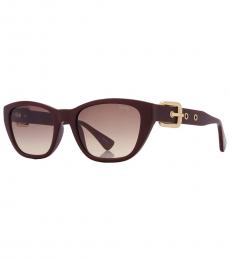 Moschino Maroon Buckle Sunglasses